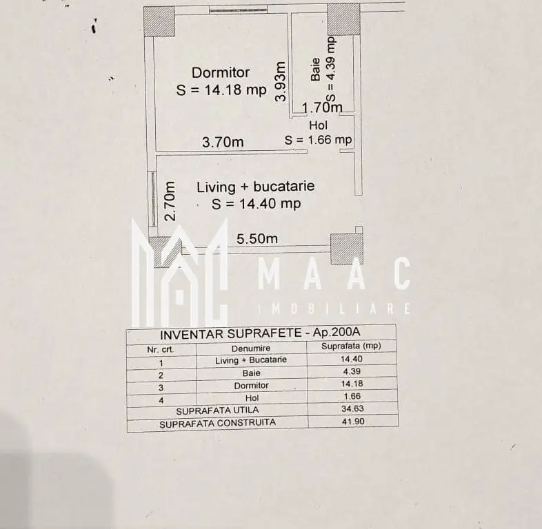 Garsonieră decomandată I 32 mp utili I lift I Mihai Viteazu