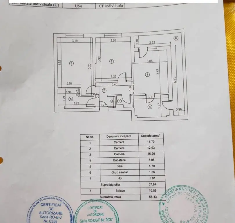 Apartament 3 camere Militari Residence mobilat si utilat