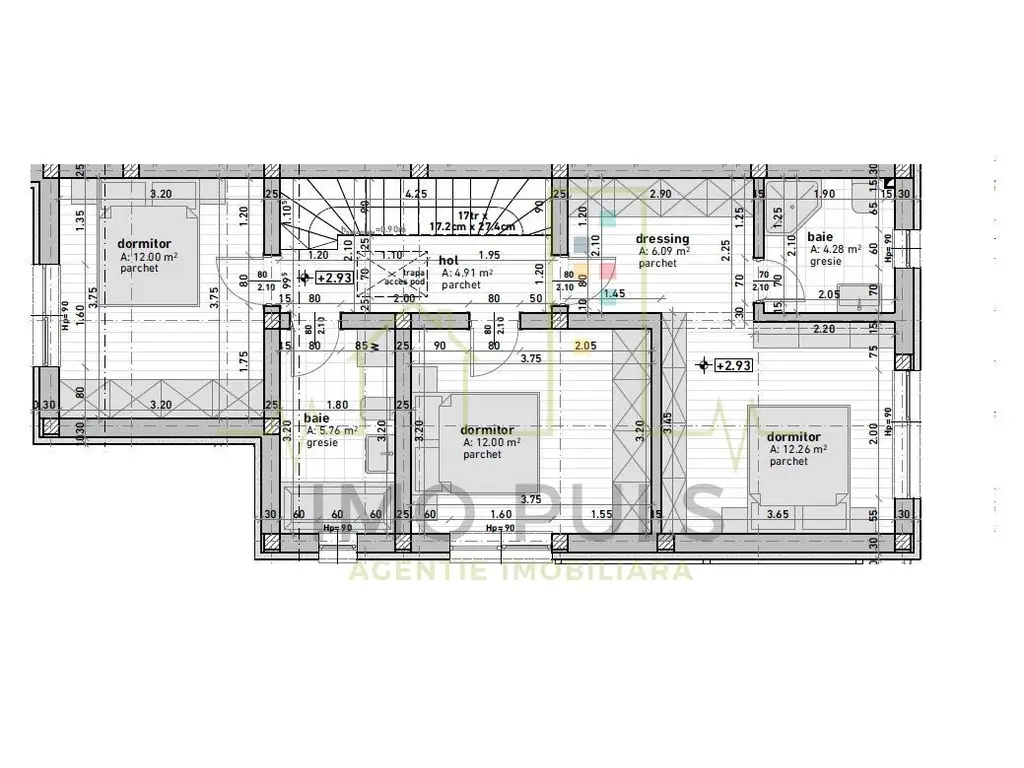 Duplex. Teren 380. 5 Camere. 3 Bai. Mosnita