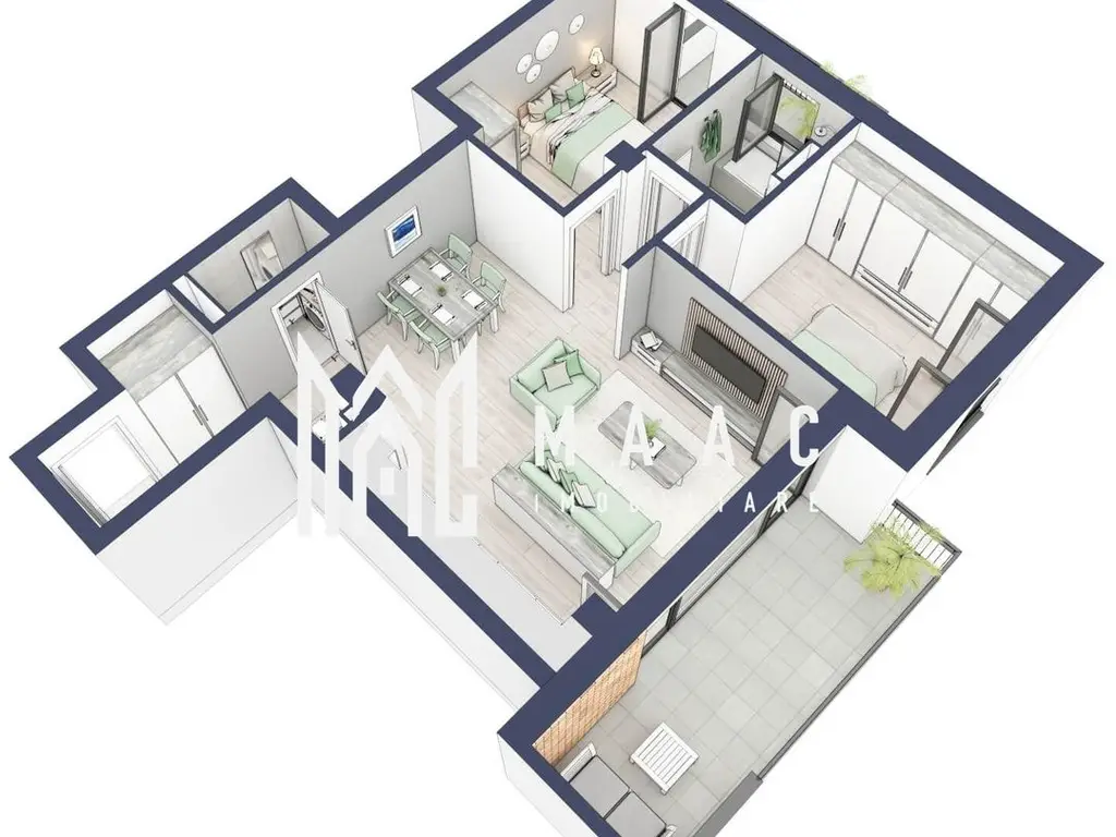 Apartament 3 camere | Balcoane 16.2 mp | Etaj 1 | Turnisor