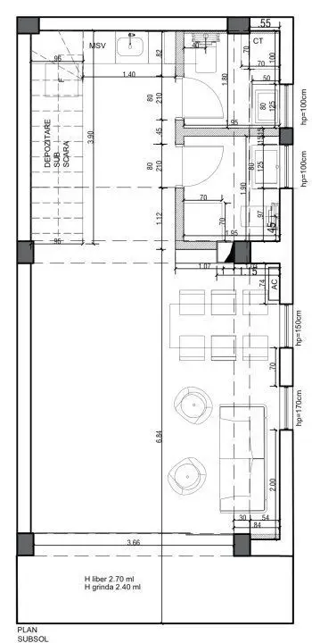 Duplex 3 camere amenajat birou/showroom, cu parcare inclusa