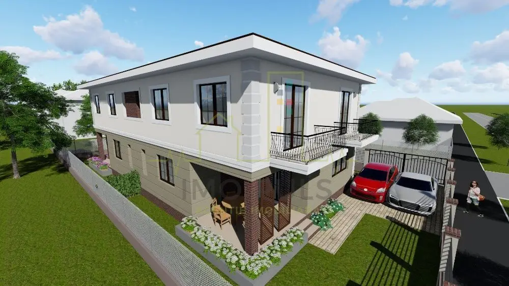 1/2 Duplex Spatios, GIROC. Decorativa la exterior - la gri la interior