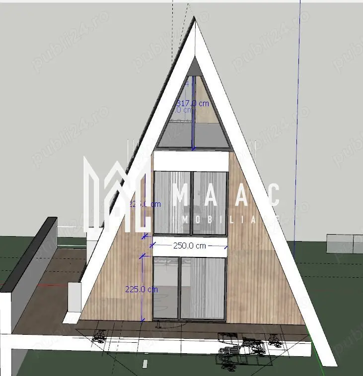 Cabană tip A frame | 3 camere | Zona Turistică Porumbacu de Sus