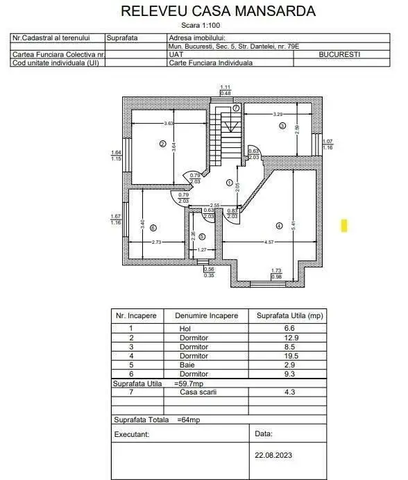 Casa individuala sector 5, strada dantelei, 500 m2 curte