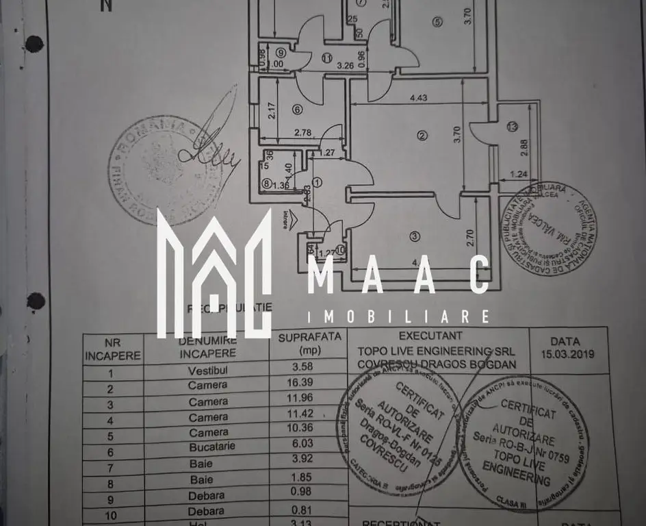 Apartament 4 camere decomandat | Traian, Râmnicu Vâlcea | 70,43 mp, etaj 4
