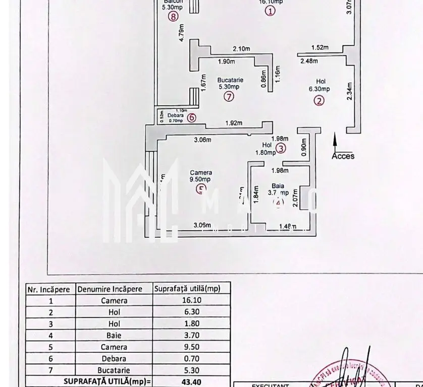 Apartament 2 Camere I Balcon I Decomandat I Et 1 I Siretului