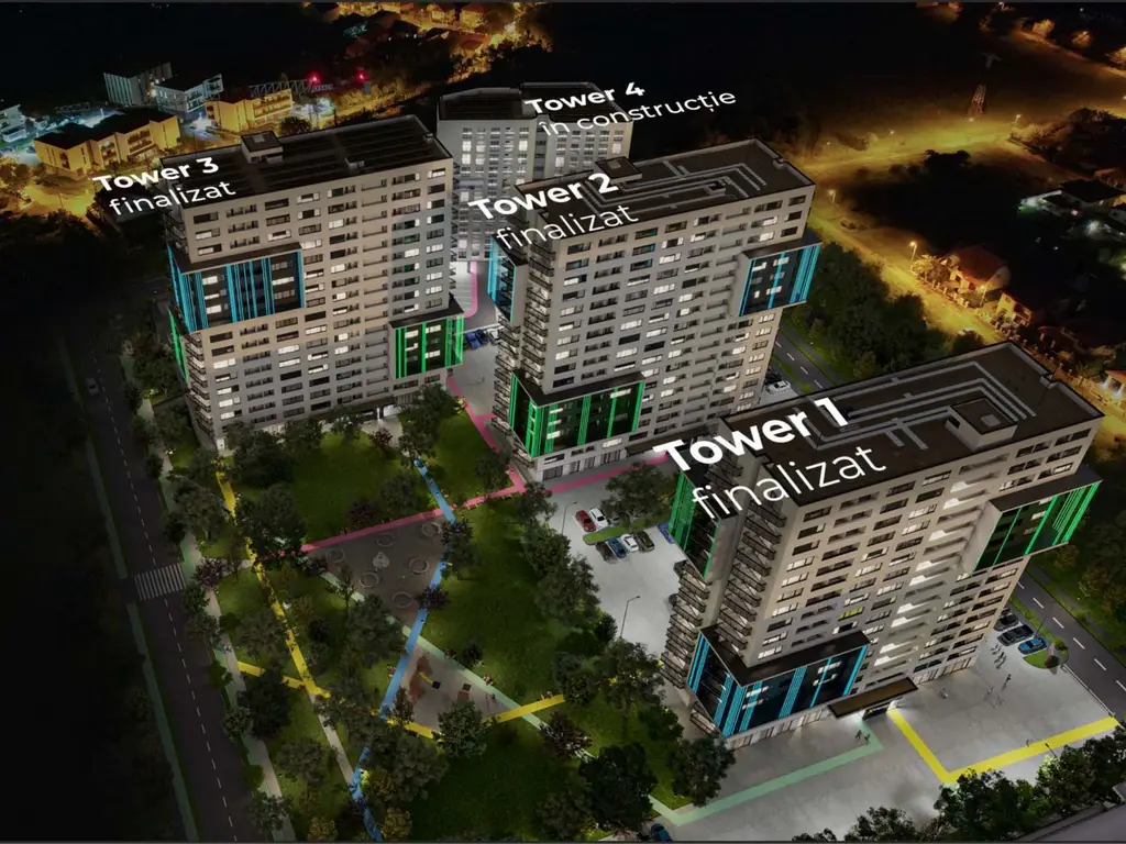 Apartament cu 2 camere in X-city Towers Direct de la dezvoltator