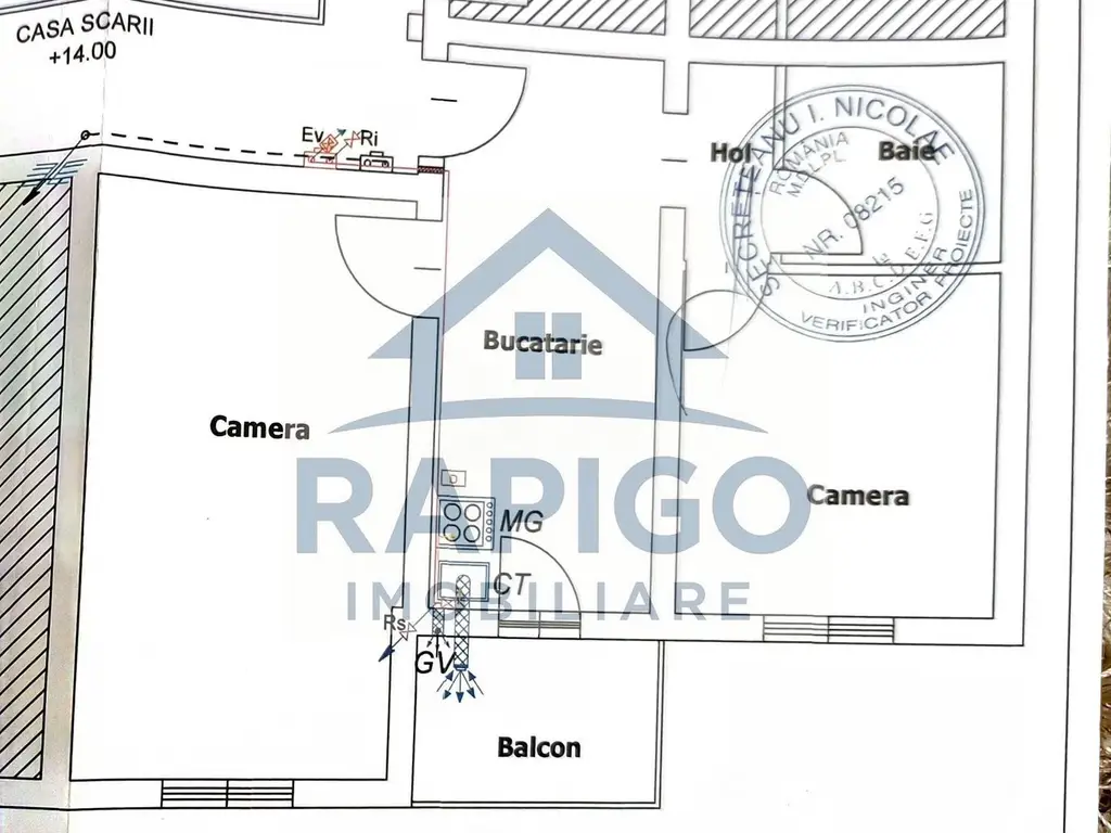 Apartament 2 camere decomandat de vânzare