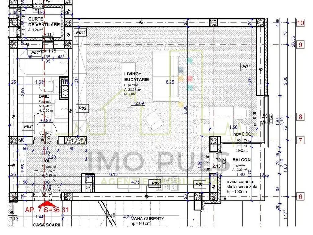 1 Camera. Etaj 2. Torontalului. Mobilat si utilat. Loc de parcare si TVA inclus