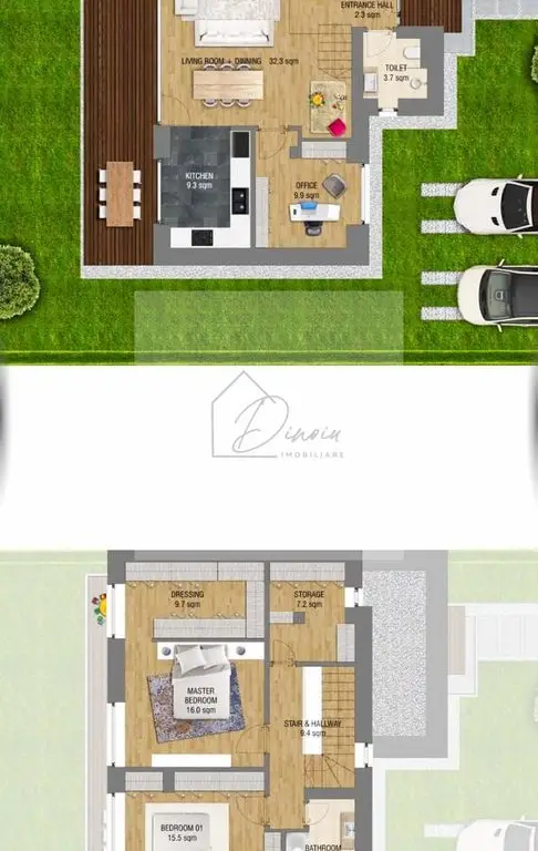 Vila pasiva (verde) lux 4 camere Complex Amber Gardens Tunari ICOM 0%