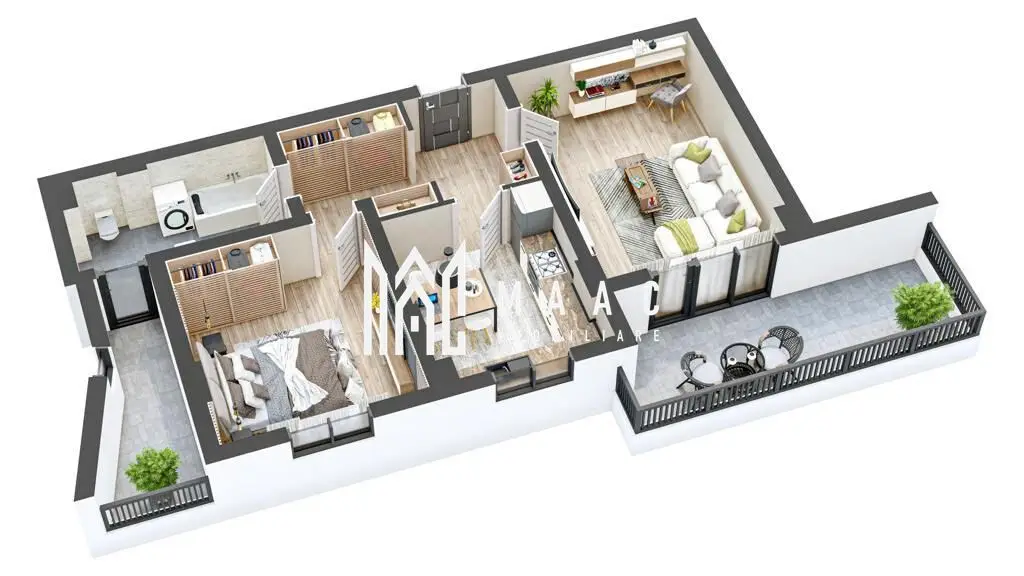 Apartament nou 2 camere I La cheie I 63 + 20 mp I Hipodrom