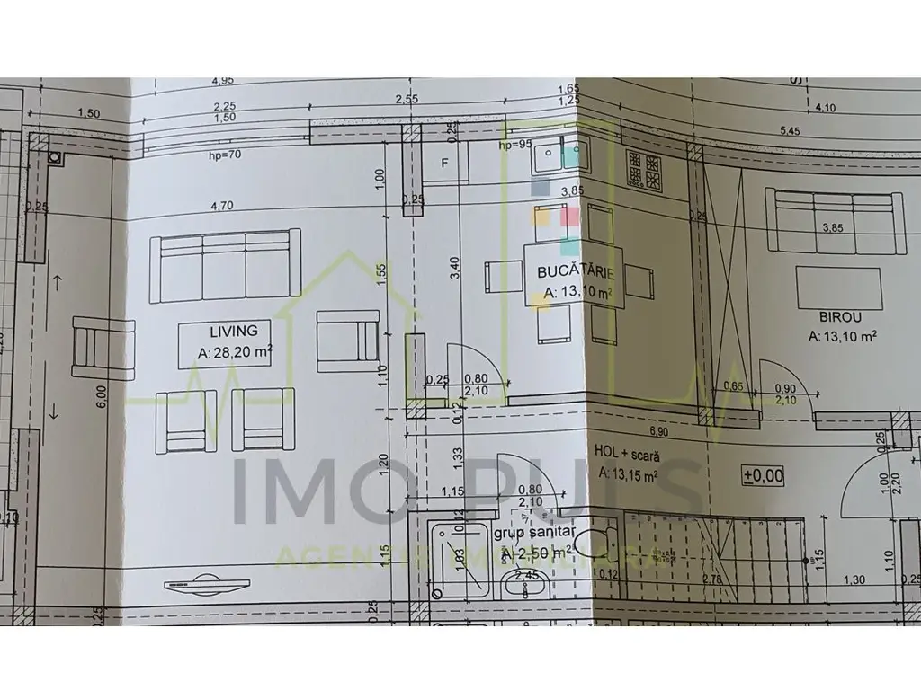 Duplex cu 5 Camere. 3 Bai. Dormitor la parter. Finisat la cheie. Teren 334 mp