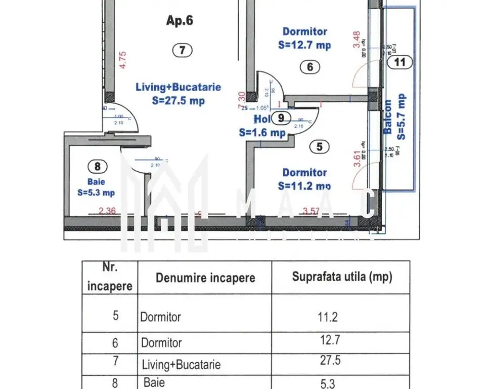 Apartament la vilă I 3 Camere I Et 2 I Balcon I 2 Parcări