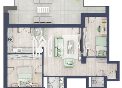 Apartament 3 camere | Balcon 27.3 mp | Etaj 3 | Turnisor