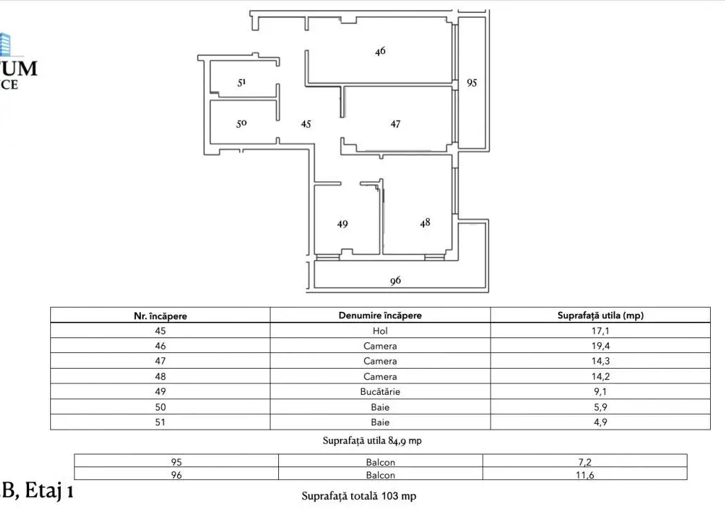 Tomis Nord  - Vanzare apartament decomandat cu 3 camere, bloc nou.