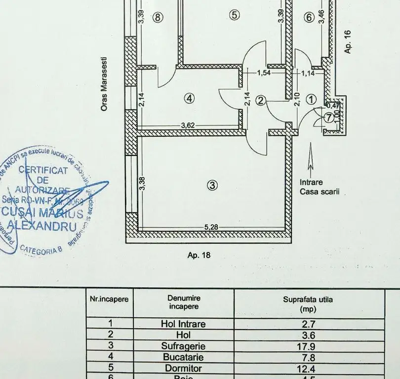 Exclusivitate - 2 camere Marasesti – 21.000 Euro, comision 0%
