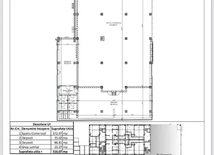 Chirie sp. comercial, openspace, ultracentral, 500 mp-16 euro/mp+tva