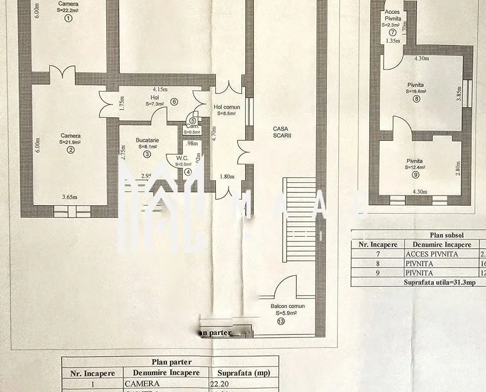 Apartament 2 camere garaj pivnita 31mp zona Andrei Saguna