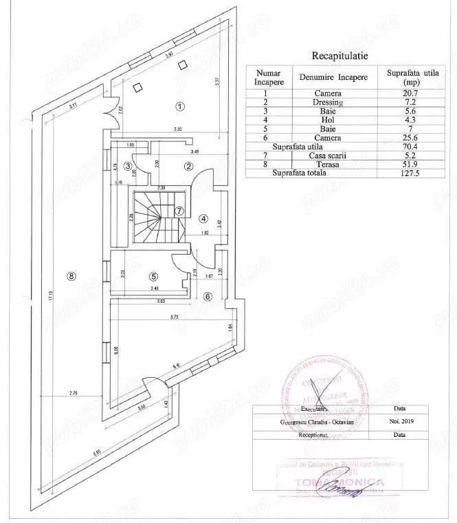BLOC cu 3 apartamente de 2 camere si 3 garsoniere, DECOMANDATE