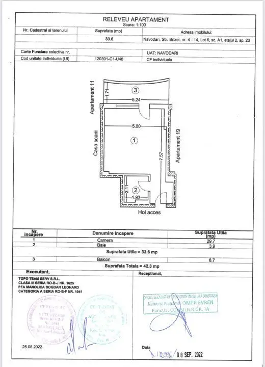 Stațiunea Mamaia- Casa Del Mar -Garsoniere mobilata si utilata complet