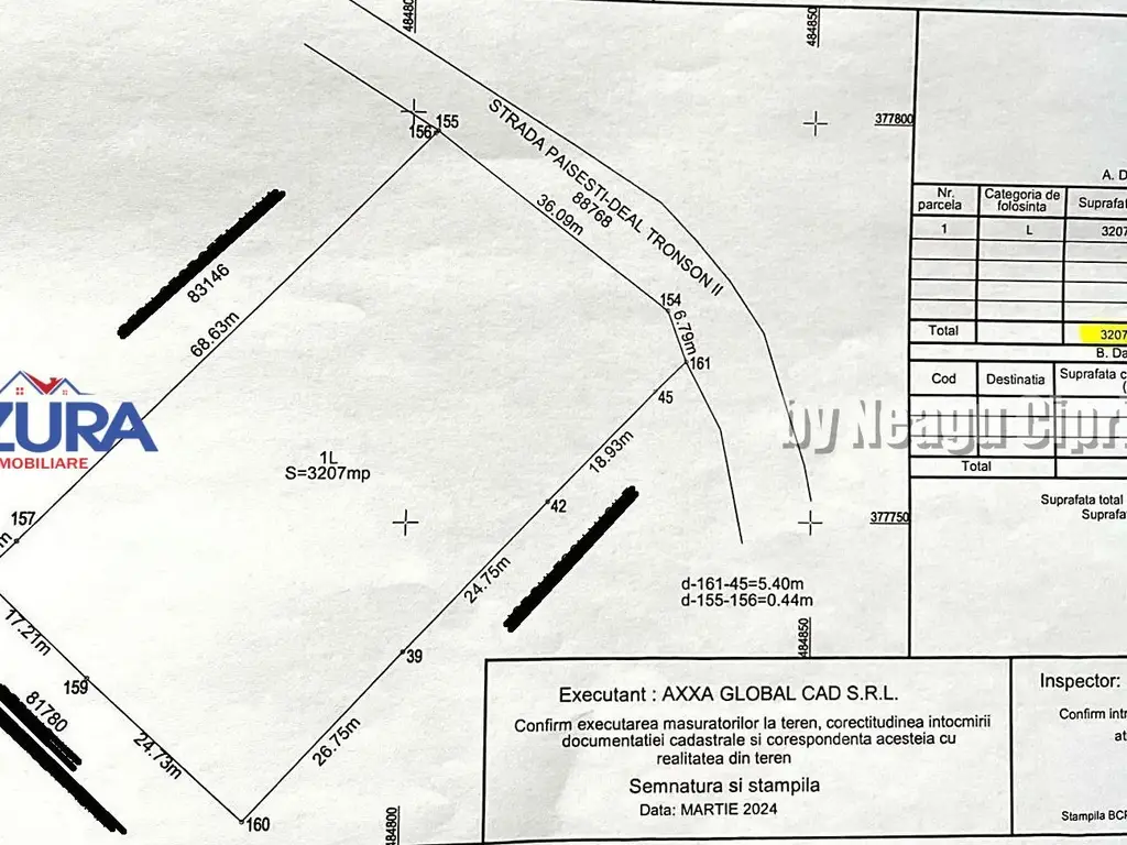 AZURA Imobiliare - Teren Bascov str Paisesti Deal