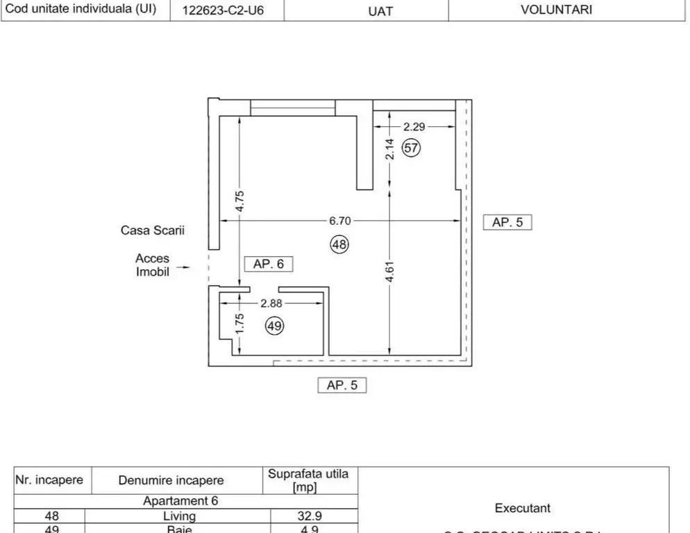 Vand garsoniera 52mp construiti complex BlueBike Porsche Pipera