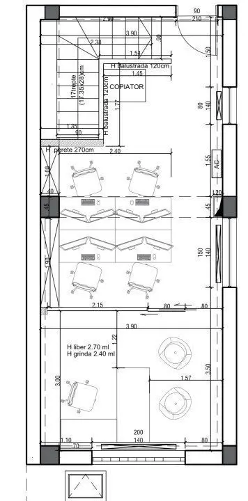 Duplex 3 camere amenajat birou/showroom, cu parcare inclusa