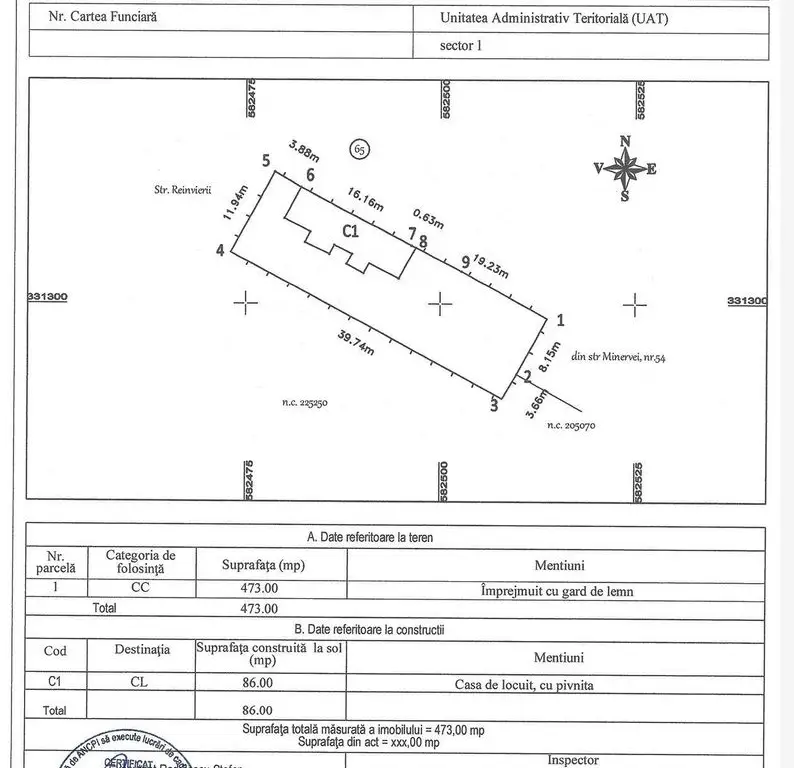 Teren 480 cu casa de 3 camere demolabila ( sau renovabila) sector 1