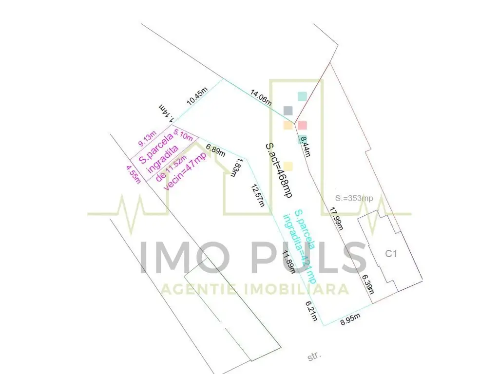 Casa in Elisabetin spre Complex. Teren 821 mp