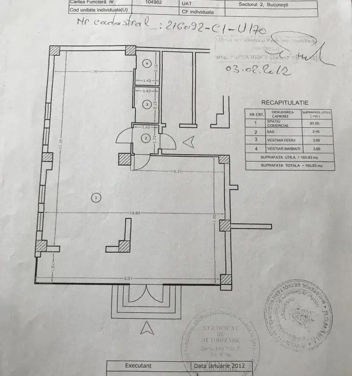 Proprietar vand spatiu comercial