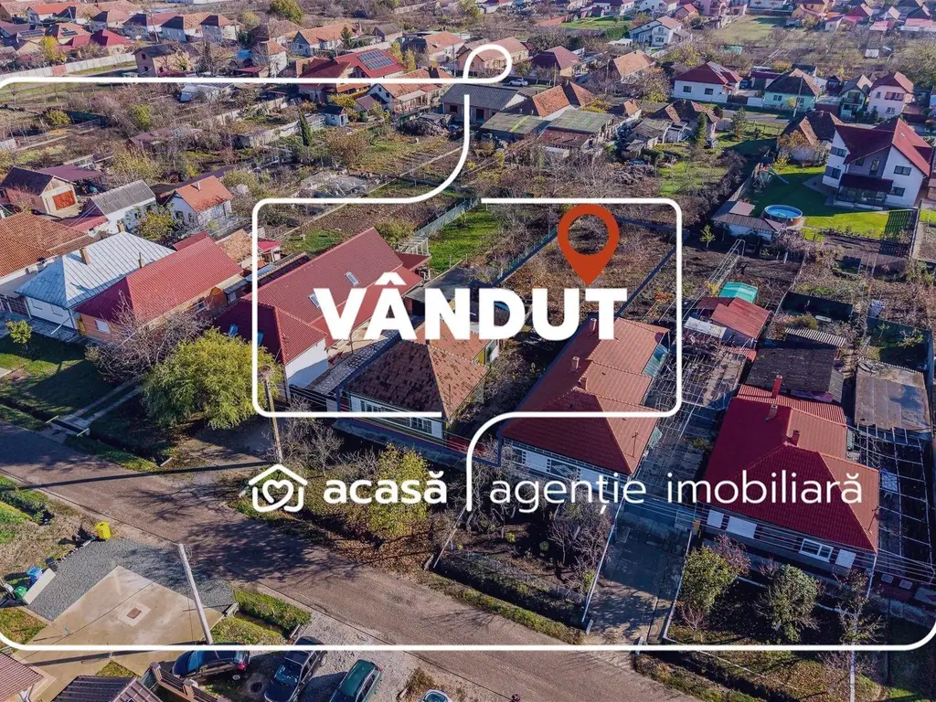VANDUT! Casa din caramida 3 camere - Teren 755 mp - Livada, Arad