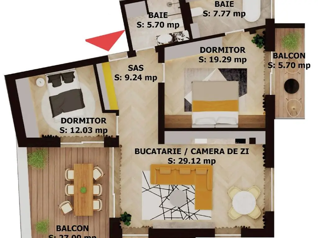 Apartament nou, 3 camere, 290 000 Euro. Comision 0.