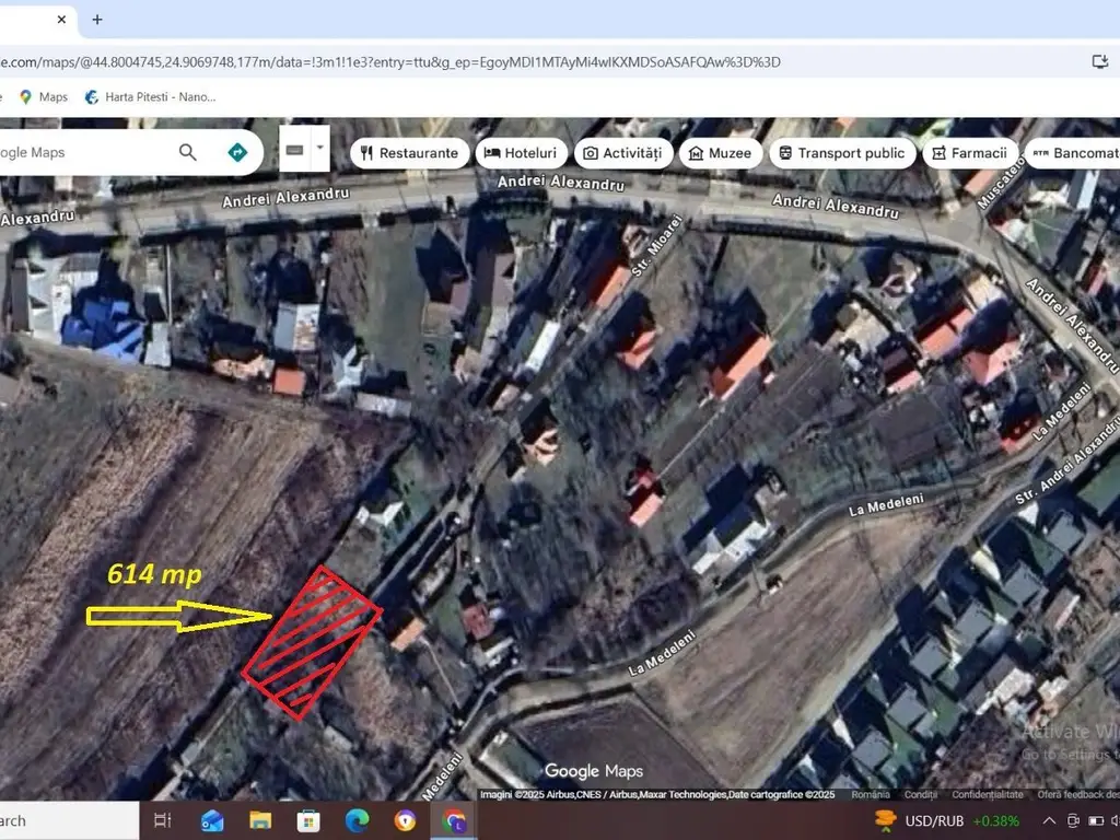 Teren intravilan Bradu, 600 mp