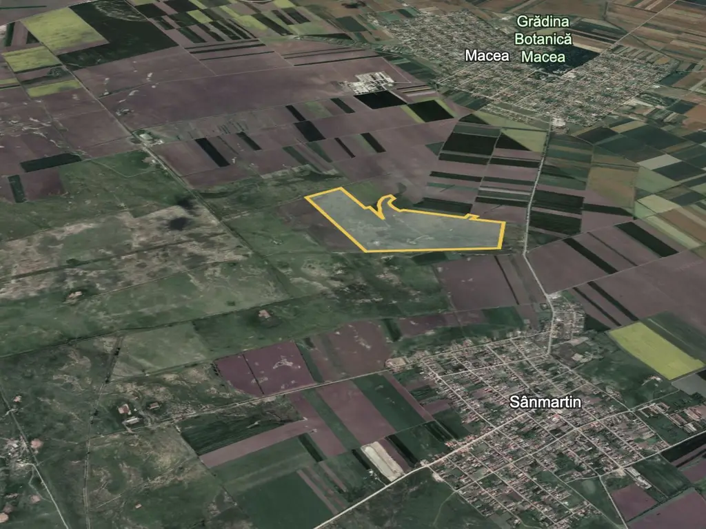 Teren 42 ha pentru parc fotovoltaic – Macea, Arad