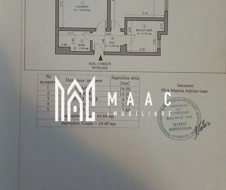 Apartament de vânzare 2 camere | Central, Cisnădie | 35 mp, etaj 2/4