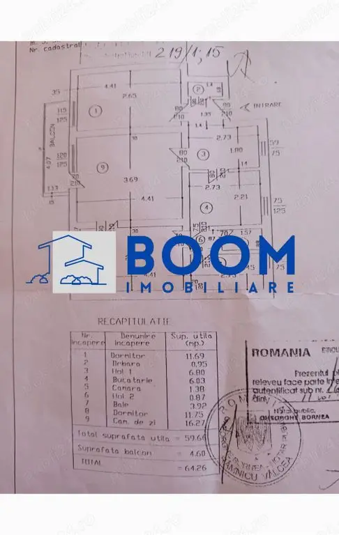 Apartament | 3 camere | Traian | Etaj 3