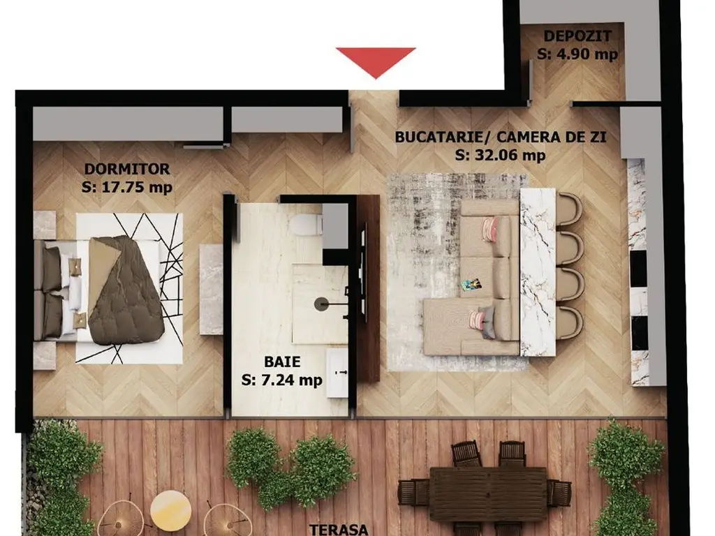 Apartament nou, 2 camere, 190 800 Euro. Comision 0.
