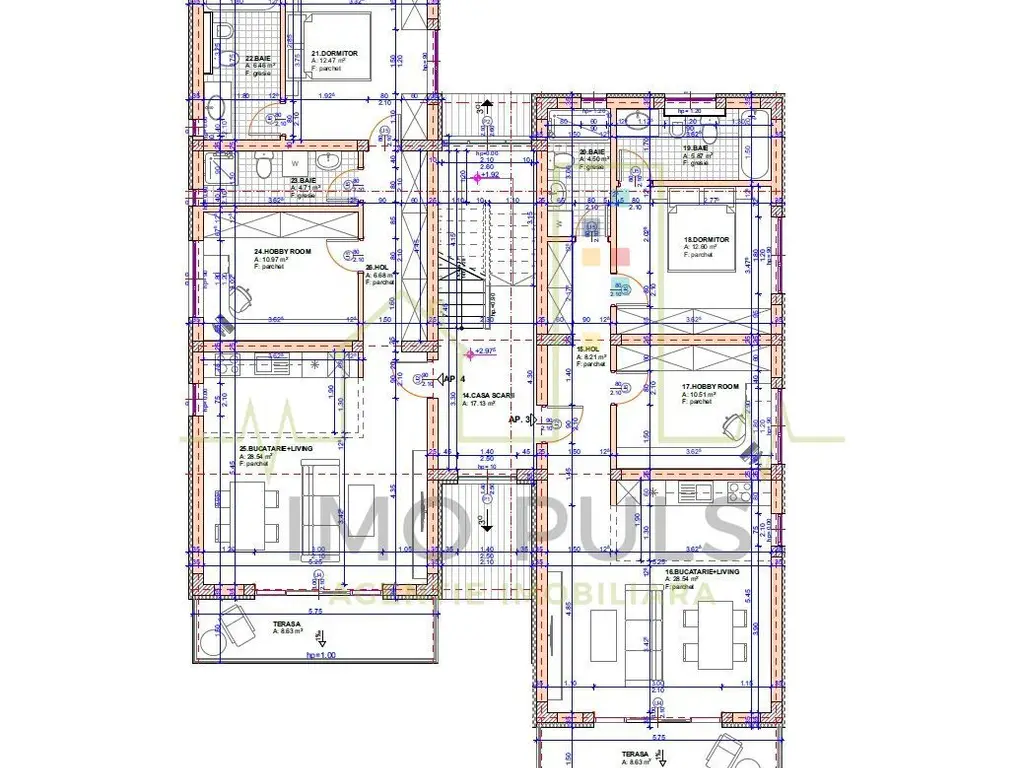 Braytim - Timisoara. Apartament 3 camere. Nou. 2 Bai. Vila cu 6 apartamente