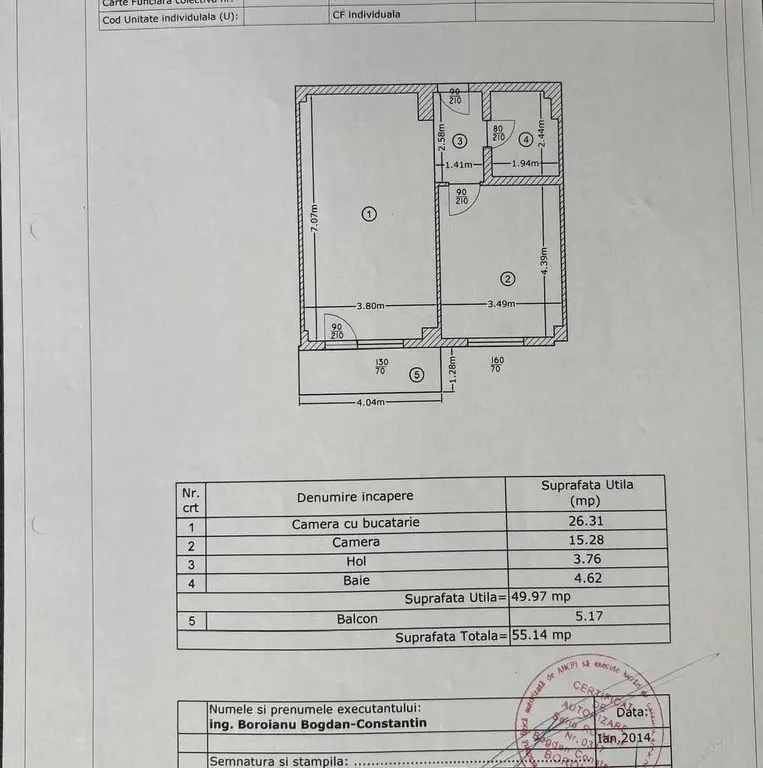 Apartament 2 Camere Militari Residence – Str. Rezervelor 54