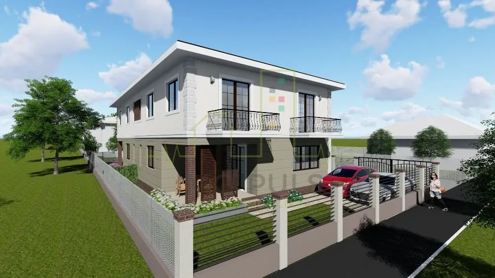 1/2 Duplex Spatios, GIROC. Decorativa la exterior - la gri la interior