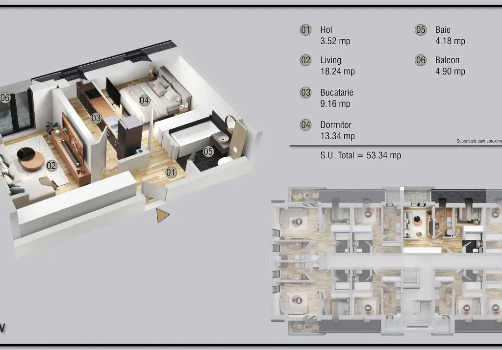 Ap. 2 cam.  finalizare aprilie 2026 zona Militari Residence