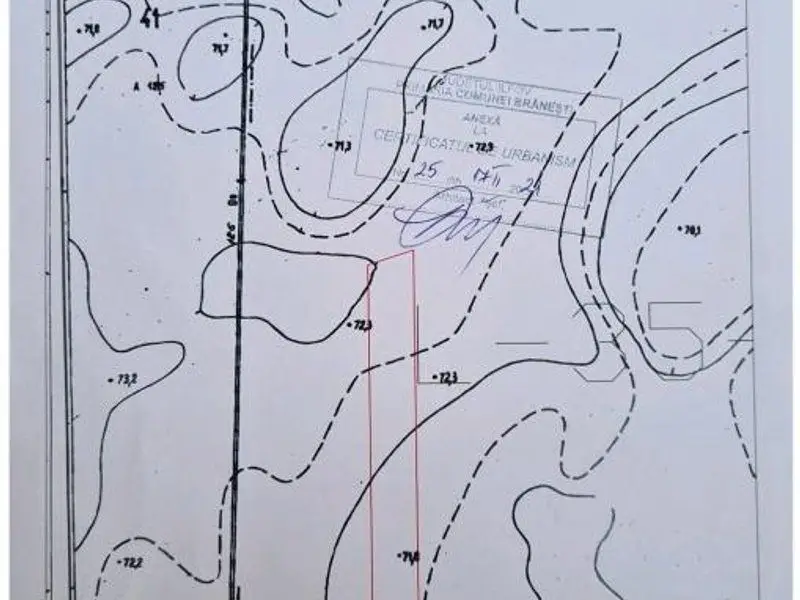 Teren intravilan de vânzare Brănești – DN3, deschidere 60 ml investie