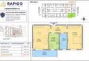Apartamentul nr. 26 | 2 camere decomandat | Etaj 3 | Terasă 8,87 mp |
