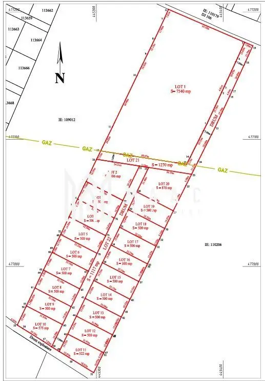 Teren extravilan 500 mp | Daia, Sibiu | acces din drum județean
