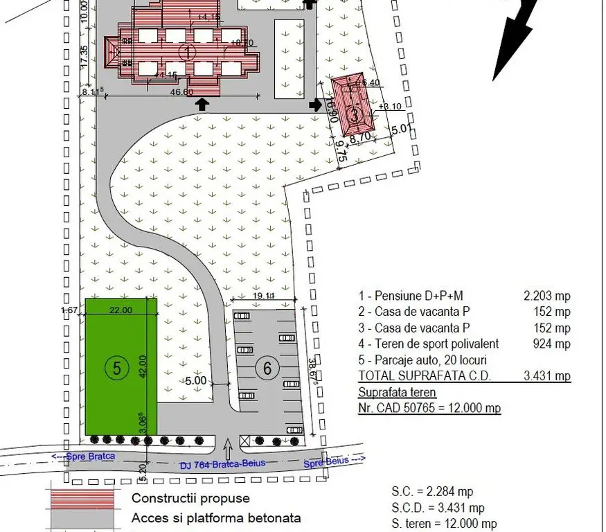 Teren intravilan Rosia, 12 000 mp, cu proiect aprobat. Comision 0.