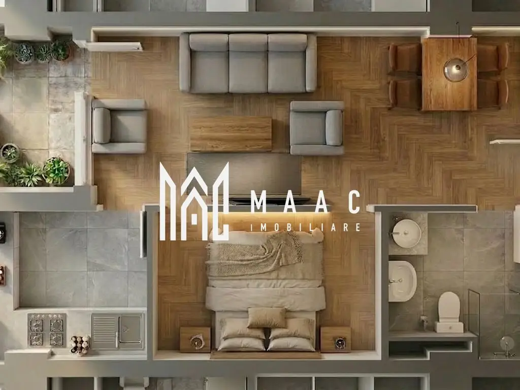 Apartament | 1 cameră | 50,95 MPU | Balcon | Veterani