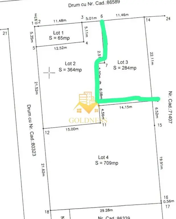 Teren Intravilan, 284 mp, Florești, str. Tineretului, imprejmuit