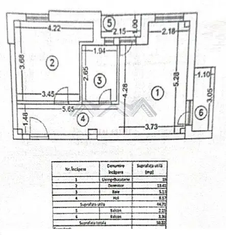 Apartament 2 camere + curte 110 mp Otopeni centru