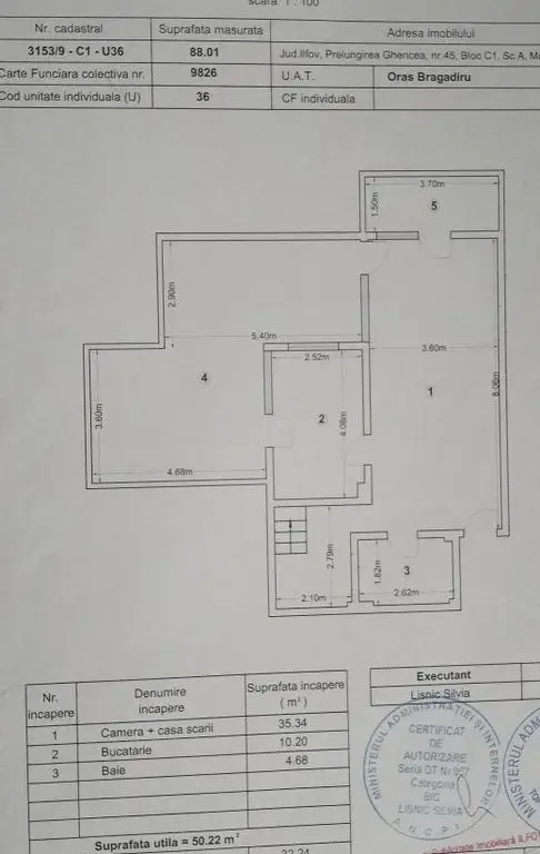 Apartment 4 camere 163 MP penthouse / duplex,
