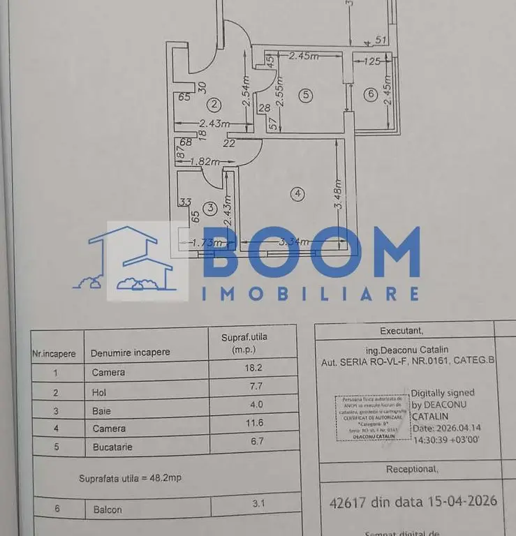 Apartament 2 camere | Centrala Termica | Bloc Anvelopat